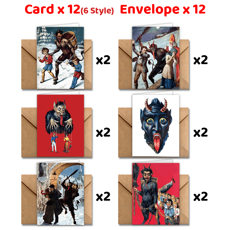 

24- Assorted Greeting Envelopes, Krampus You & - For Thanksgiving, Christmas, , Employee Appreciation