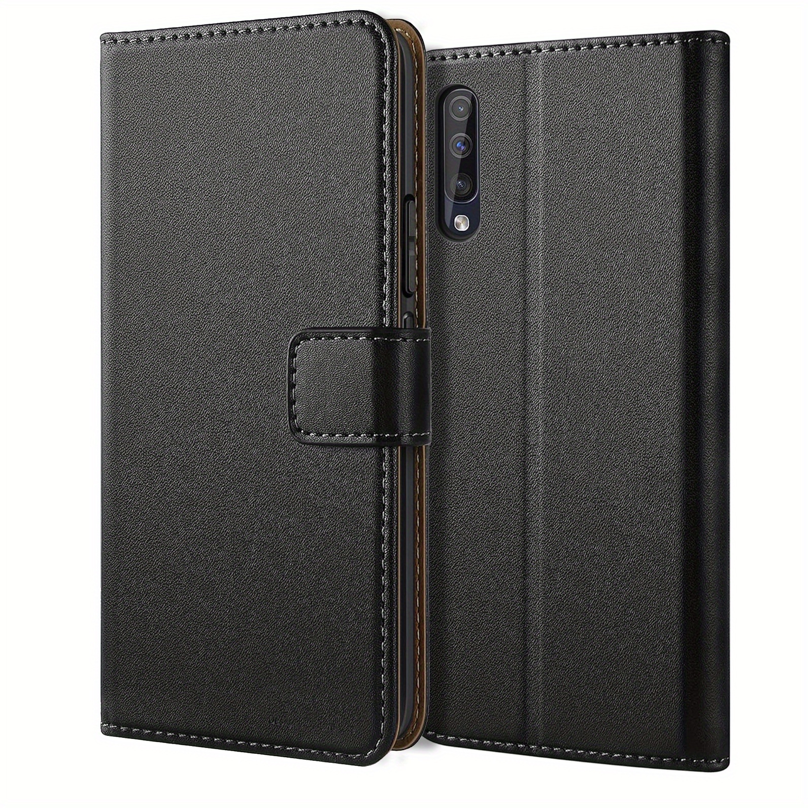 TEMU Phone Case - For Galaxy A50/a30s/a50s Case With Kickstand Faux Leather Flip Protective Phone Case Cover
