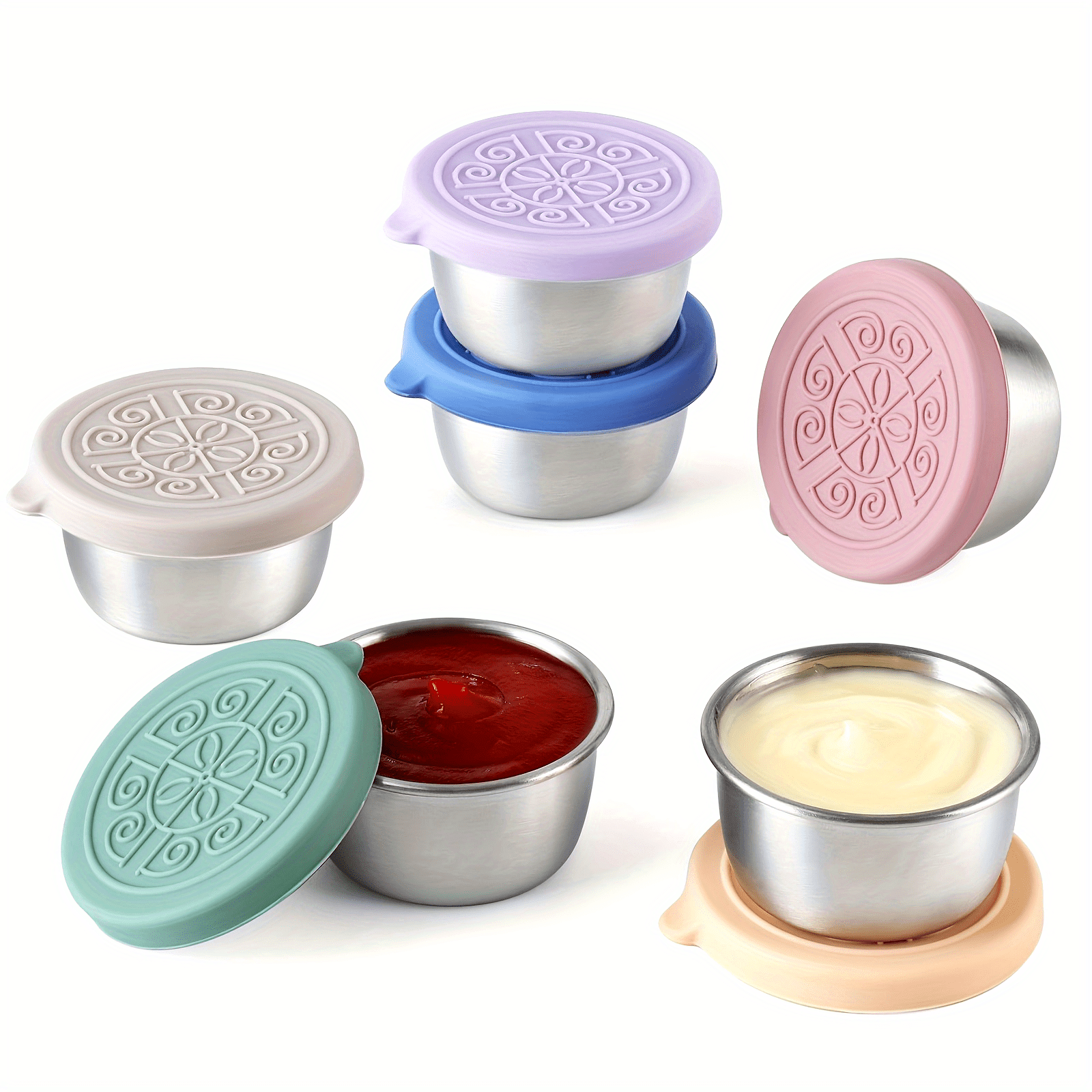 3pcs salad dressing containers 1 6oz small reusable - Temu