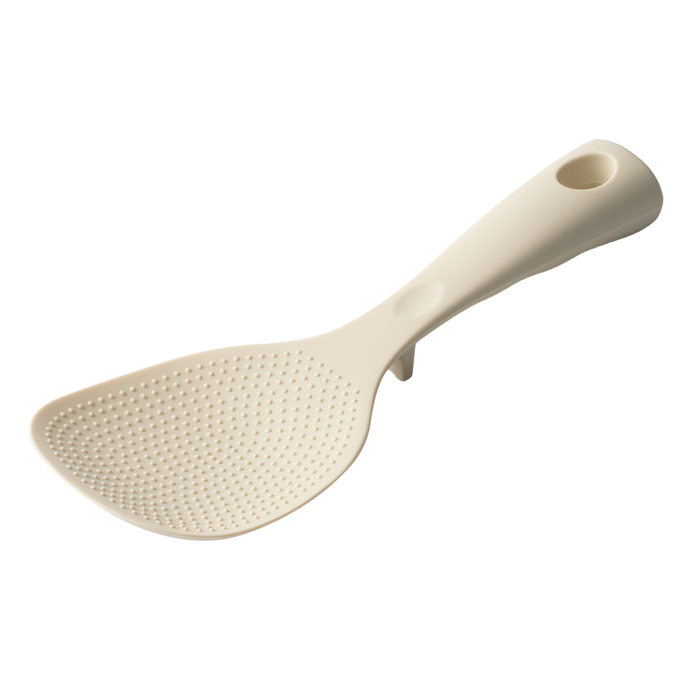 Shaon Silicone Rice Spoon - Resistant () Rice Cooker Spoon With Stand, One-piece Design For Hot Pot, Soup, - For Rice Cookers, Pots & Pans, Dishwasher (green/white)