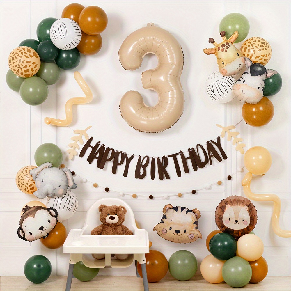 Dinosaur Highchair Banner For Baby Boy 1st Birthday – ONE Bunting Decoration With Dinosaur Print – 35.4x9.8 Inches