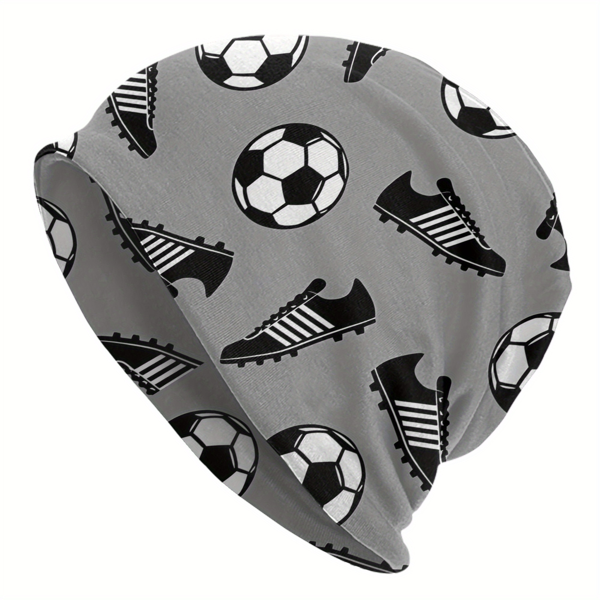 TEMU Football Beanies Caps Hat Fashion Bonnet Hats Men2d Print Design
