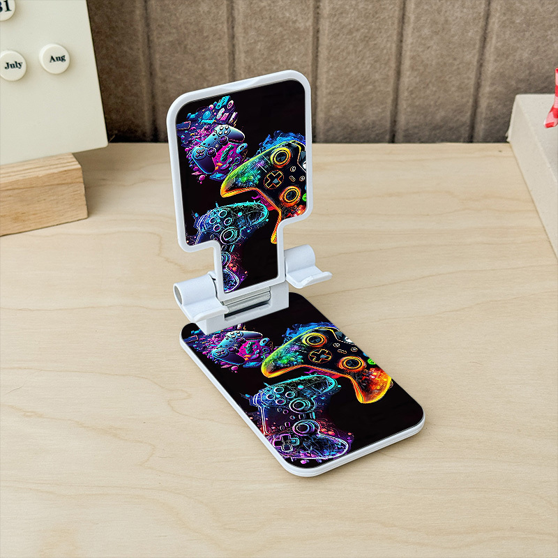 TEMU Un soporte para teléfono con diseño de mandos de videojuegos de neón, compatible con los smartphones, ideal para accesorios de teléfono y uso en