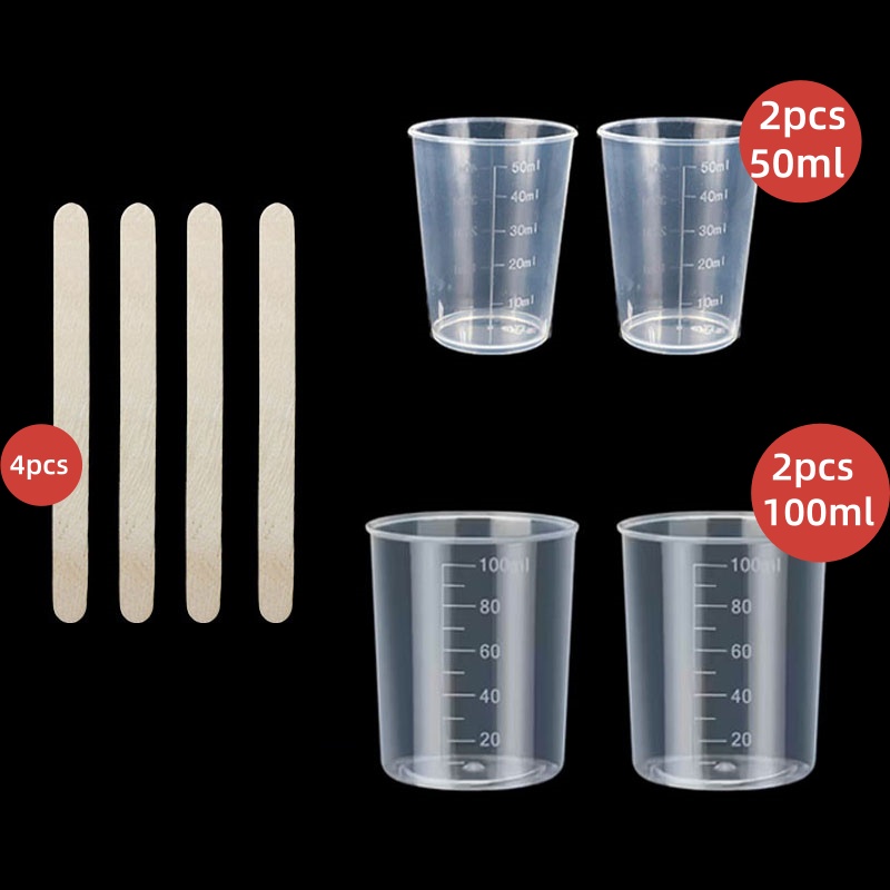 E-shop Epoxidharz-Gießwerkzeug-Set, inklusive 8/20 Stück Kunststoff-Epoxidharz-Gießwerkzeuge, 1,69oz/3,38oz - DIY-Harzkit geeignet für Anfänger, für