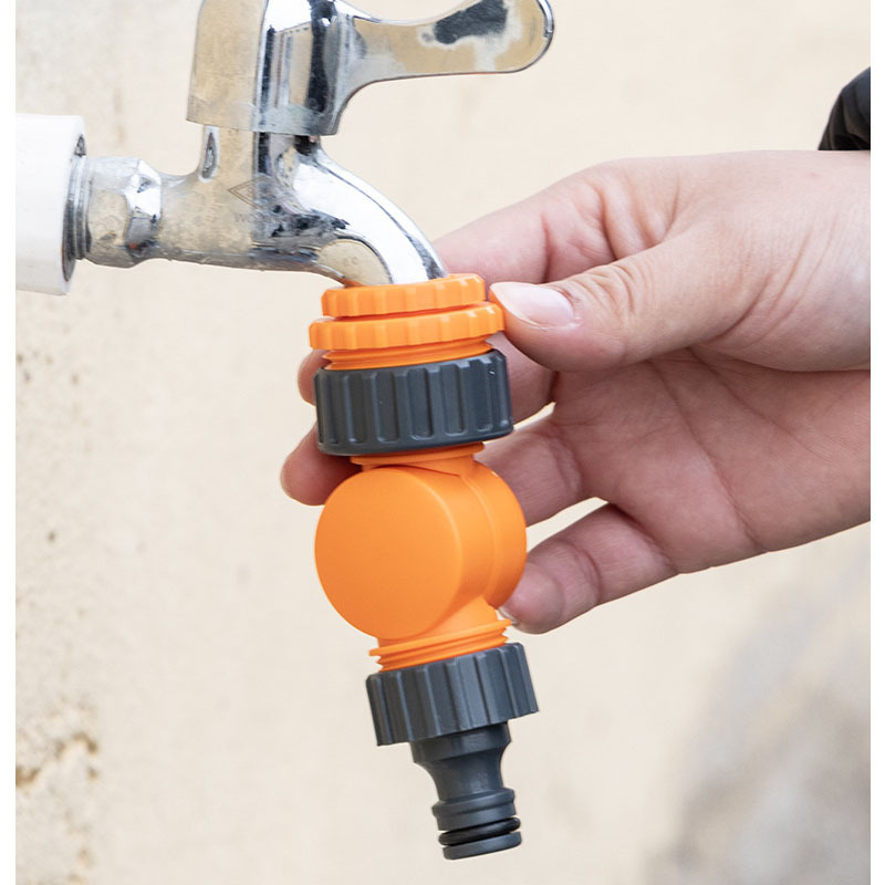 1pc of plastic quick connector distributor anti bend faucet joint can rotate   faucet distributor adjustable irrigation water connector suitable for gardens