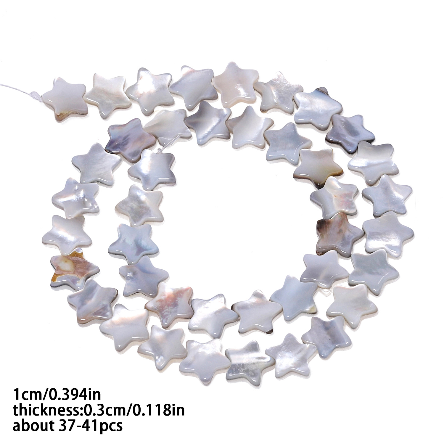 TEMU Cuentas sueltas pentagonales de estrella hechas de piedra natural en y , que miden 10 mm, perfectas para crear joyas elegantes como pulseras,