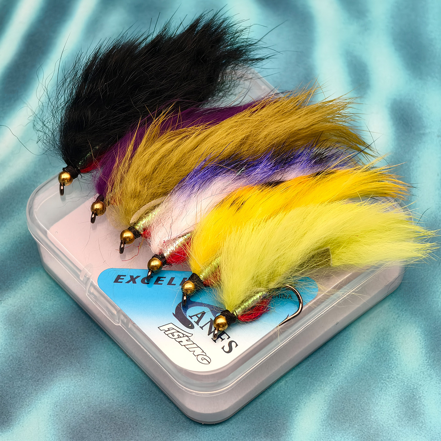 TEMU Anfs Zonker Fly Fishing Flies Set Of 6 With Storage Case - Perfect Gift For Trout Fishing Enthusiasts