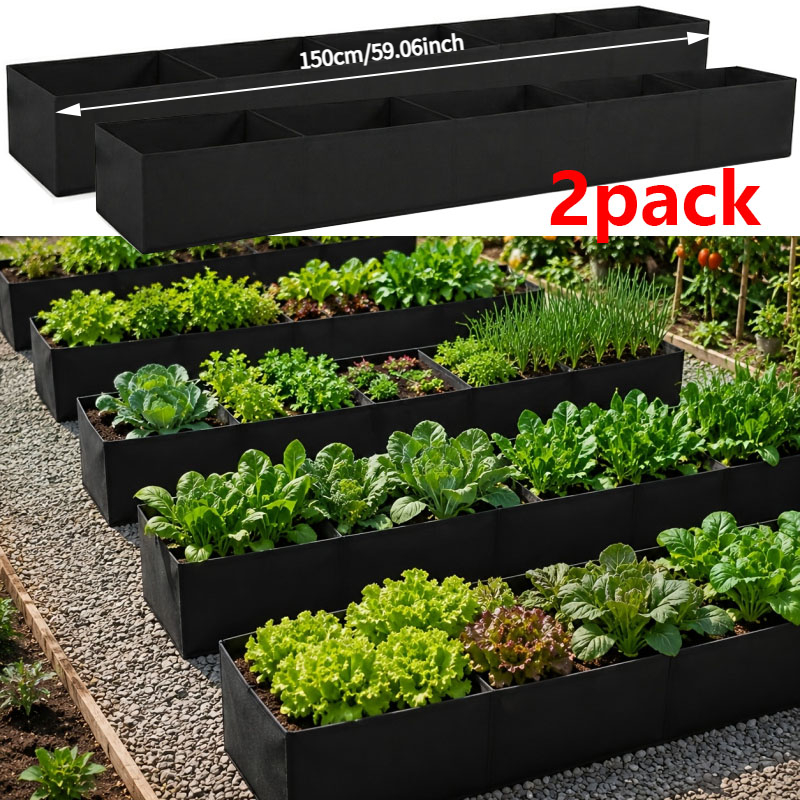 TEMU Confezione sacchi da giardino rialzati extra large da 132.49 L, 5 sacche per piantare da 26.5 L, fioriera in tessuto traspirante riutilizzabile