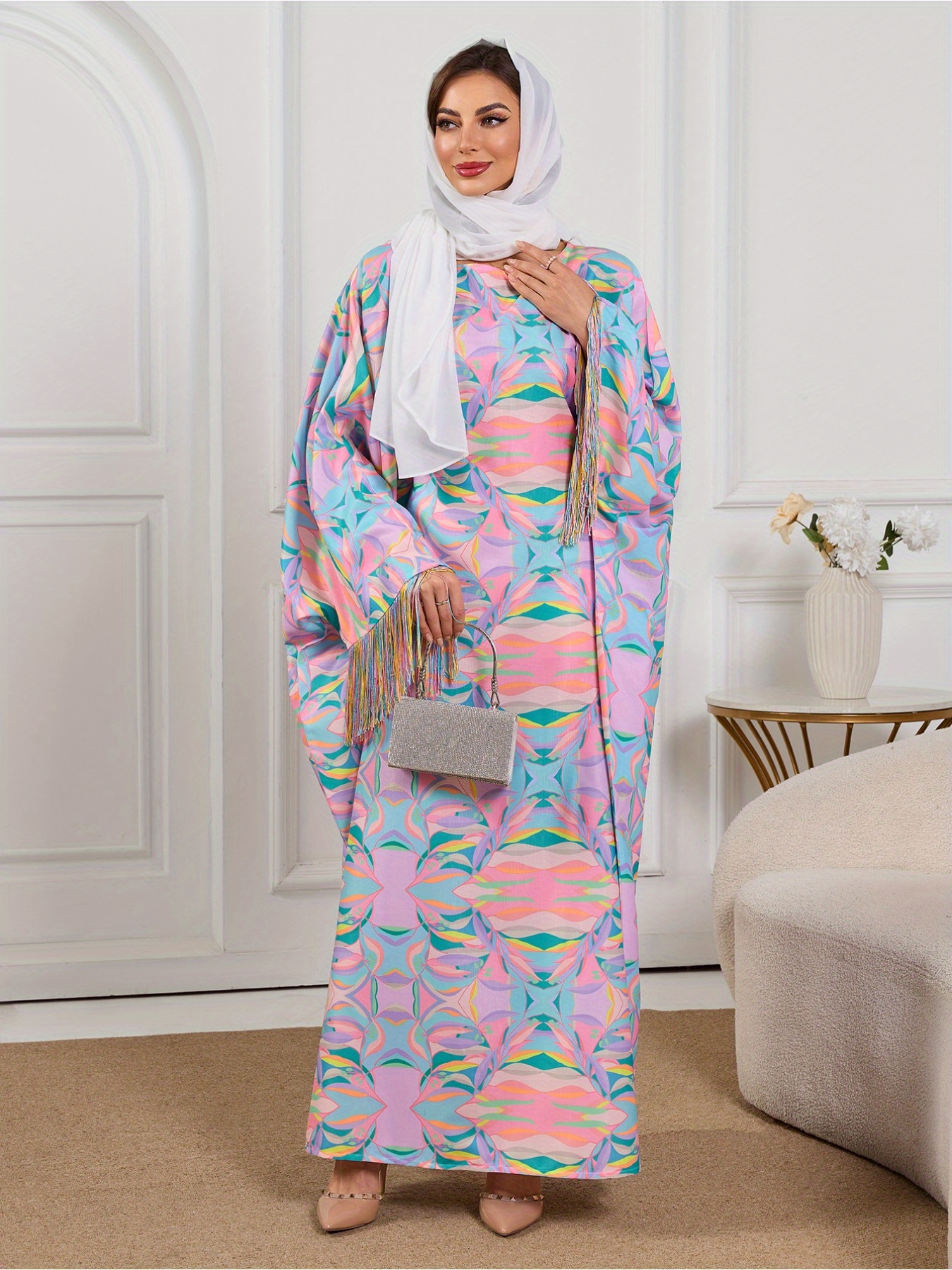 women elegant abaya dress Elegant Abaya Outfit – ABAYATMUNA main image 0