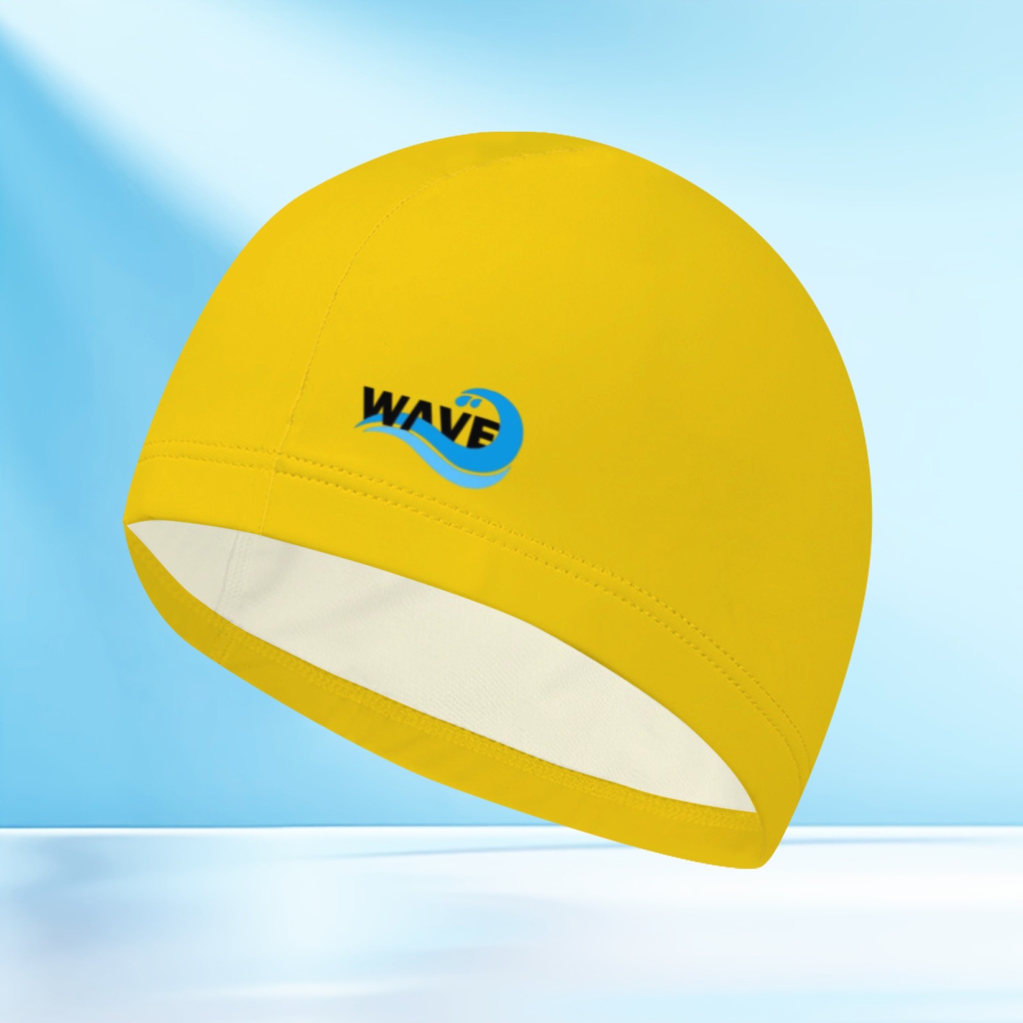 TEMU 1pc Unisex Swimming , Wave Pattern Swimming Hat, Comfortable Fabric Swimming , Suitable For Summer Pool Beach And Outdoor Swimming Training,