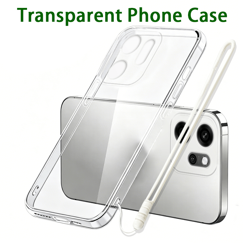 TEMU Phone Case - [space Shell] Suitable For Oppo Reno14 5g Phone Case Transparent Case With Lanyard Protective Case Reno14 Pro 5g Soft Case Reno14f