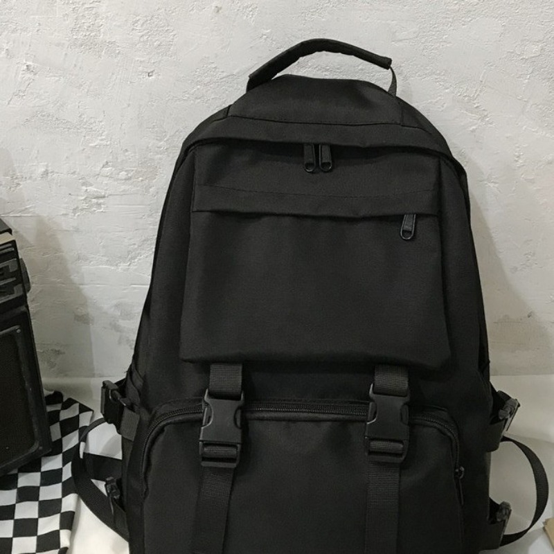Lightweight Large Capacity Backpack with Multi-Compartment & Adjustable Shoulder Straps - Minimalist Crossbody/Laptop Suitable for Work, Travel, Commuting,, Business, Durable Zipper Closure, Black for Daily Use