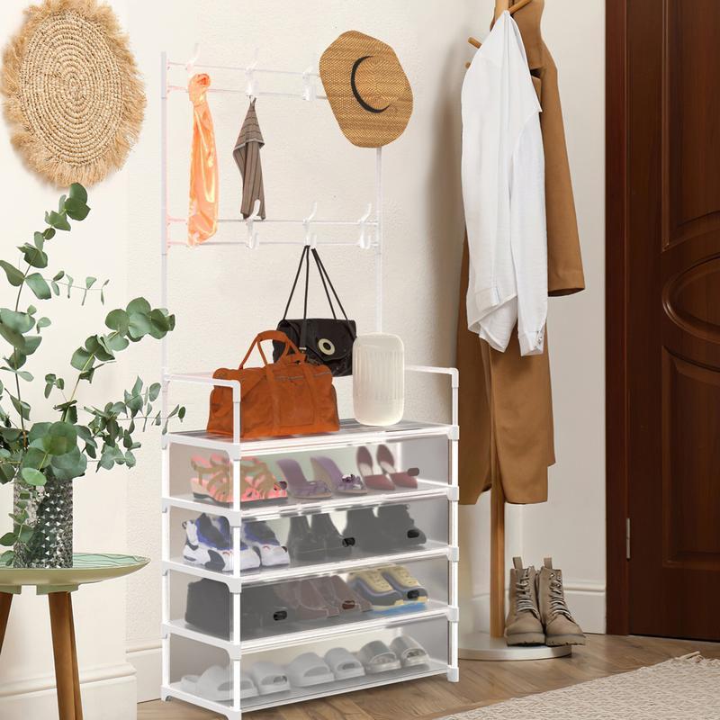 Clothes Rack Foyer Coat And Shoe Rack Corner Coat Rack With Shoe