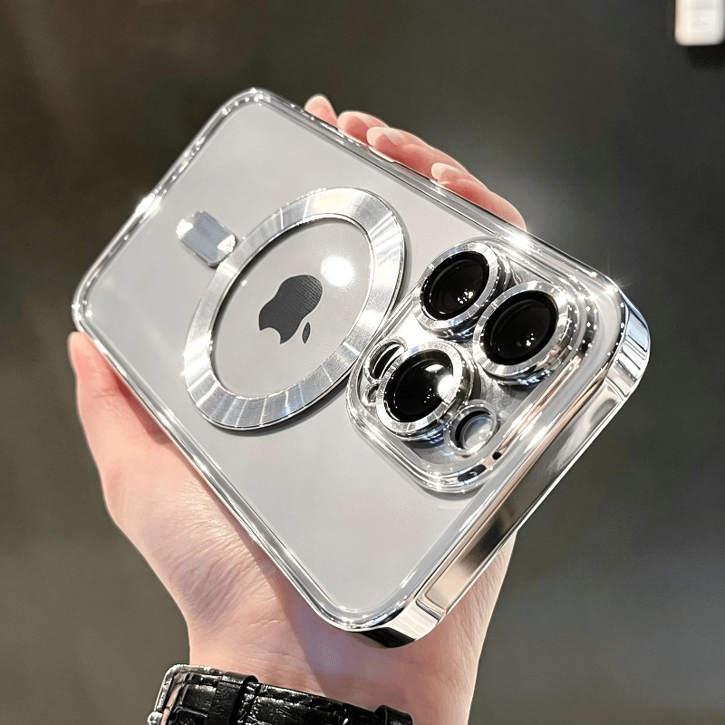 Capa de Celular: Capa Protetora de Luxo Magnética Transparente Resistente a Choques  6