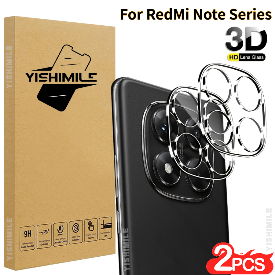 TEMU 2-pack Full Coverage Tempered Glass Camera Lens Protector, Suitable For Redmi Note 13/14/15 4g/5g/ Note 13/14/15 Pro 4g/5g/ Note 13/14/15 Pro 