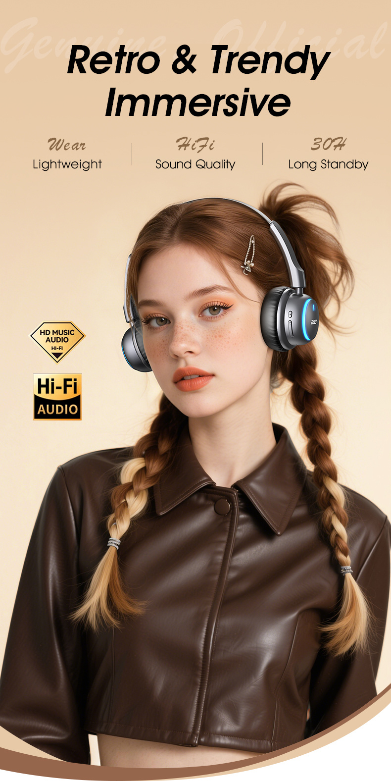 [Acer 2026 New Release] OHR645 Over-Ear Earphones, 3D Spatial Audio, 30 Hours of Music Playback, Soft And Comfortable Memory Foam Ear Cushions, Adjustable Headband, Multi-Device Compatibility, Ideal for Gaming, Sports, Music And Fitness
