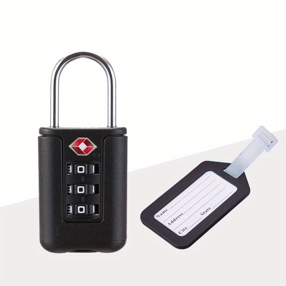 E-shop TSA-Zugelassenes Gepäckschloss, Wasserdichtes Diebstahlschutz-Vorhängeschloss für Koffer, Rucksäcke und Aufbewahrungsschränke, Mattes Finish,