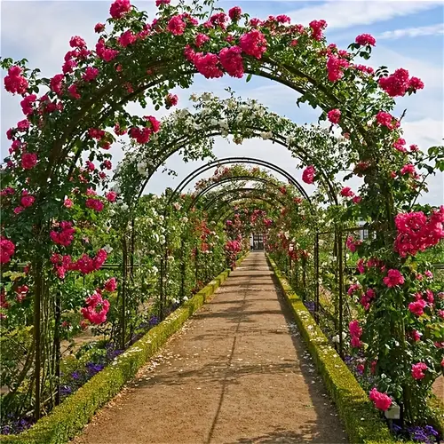 Anti-Rust Iron Arch Climbing Flower Stand Outdoor Decoration Courtyard Decoration Curved Door Fence Courtyard Christmas Decoration Halloween Decoration Wedding Party