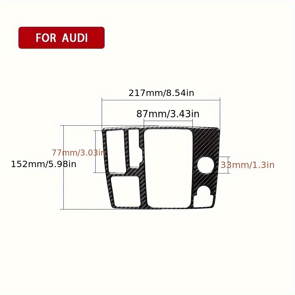 E-shop Für Audi A6 S6 C7 A7 S7 4G8 Luxus Carbon Fiber Innenraumverkleidung Kit, Universelle Fahrposition, Dekorative Aufkleber für das Push Start Panel