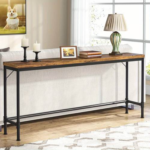 70 9 inch narrow long console table industrial sofa table behind couch rustic hallway entryway table height bar table for living room
