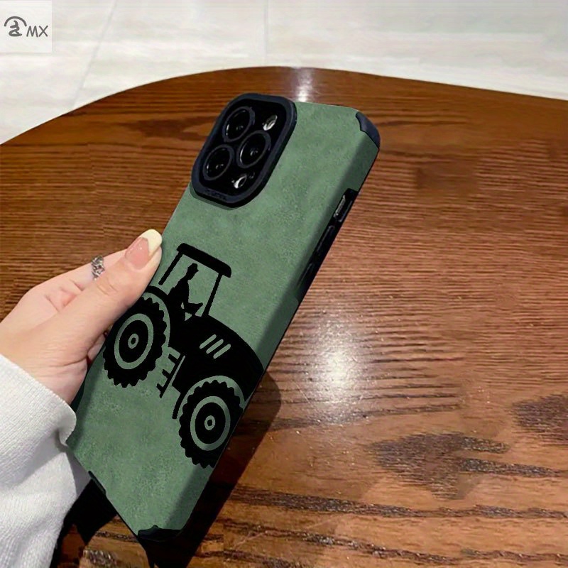 TEMU Phone Case - Black And White Tractor Image Is Suitable For Iphone 17, 17air, 17pro, 17promax, 16, 16plus, 16pro, 16promax, 15, 15plus, 15pro,