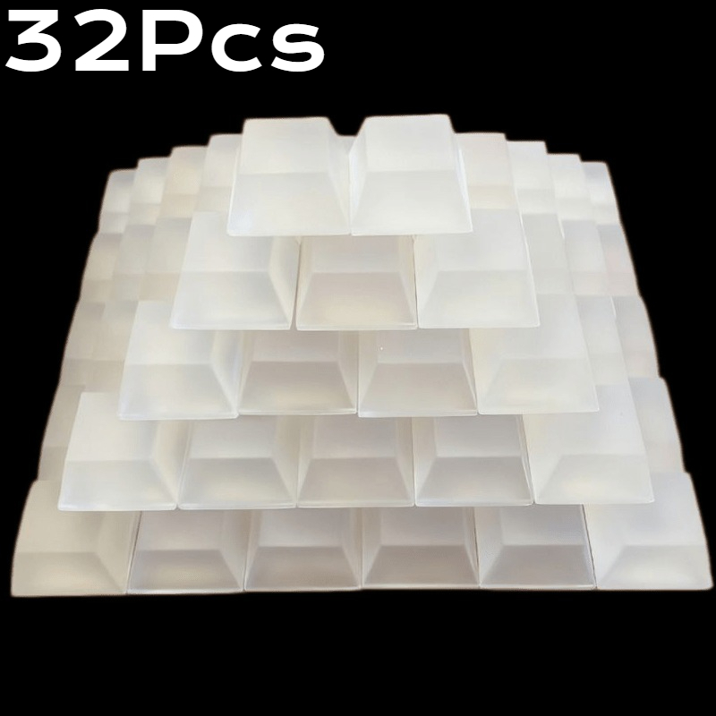 TEMU 32pcs Set Of Heavy-duty Plastic Flower Pot Risers And Anti-slip Mats, Suitable For Flower Pot Heightening Pads, Trapezoidal Drainage Bases,