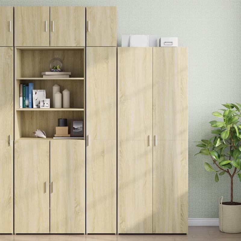 TEMU Craft Storage Modern Minimalist Artistic Storage Cabinet Thin Oak Storage Cabinet 30x42.5x225cm, Storage Cabinets