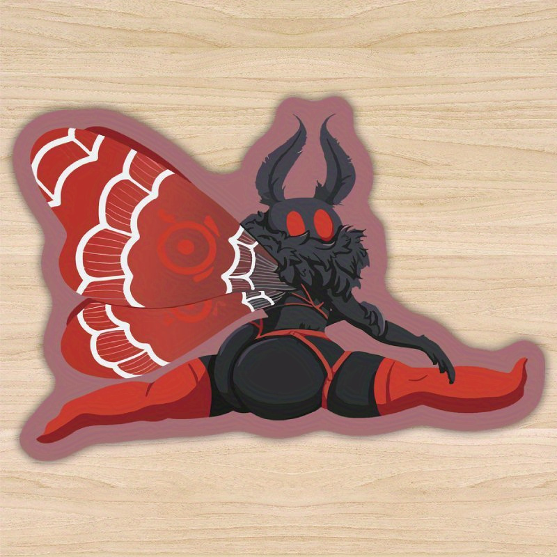 

Mothman " Humorous Meme Sticker - Cars, Laptops, Water Bottles & More | Synthetic Paper,