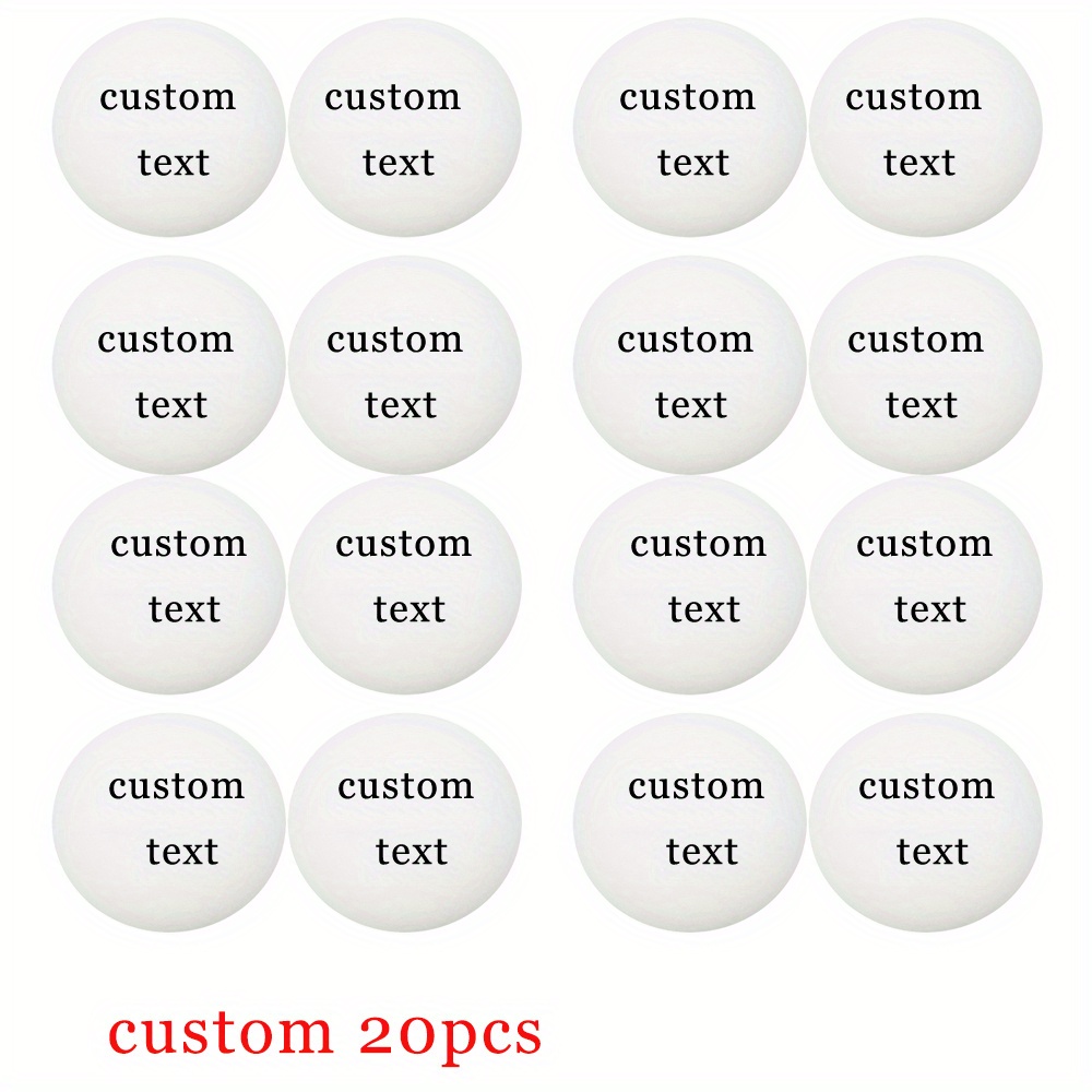 TEMU 20pcs, Personalized Table Tennis, Table Tennis, Beer Table Tennis, Custom Text Table Tennis Gifts, Billiards Game Gifts