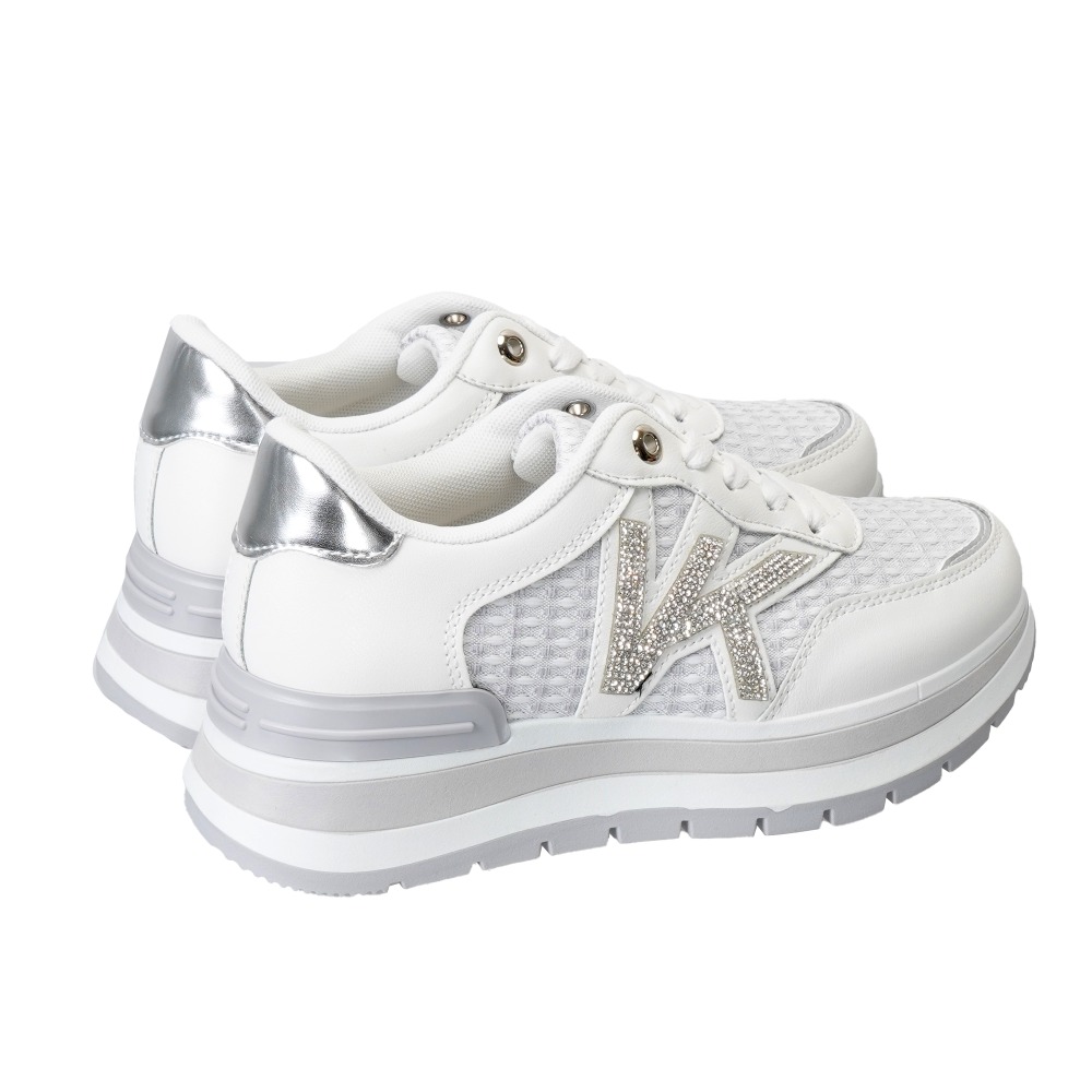 Technical Trainers In Breathable Mesh With Synthetic Inserts And Laminated Detailing. Cushioned Platform Sole For , Women Shoes, Sneakers