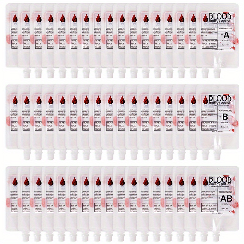 40pcs 380ml Halloween Drink Container Bags Vampire Blood Pouch Props Drink Alcohol Bag Halloween Party Decor Supplies