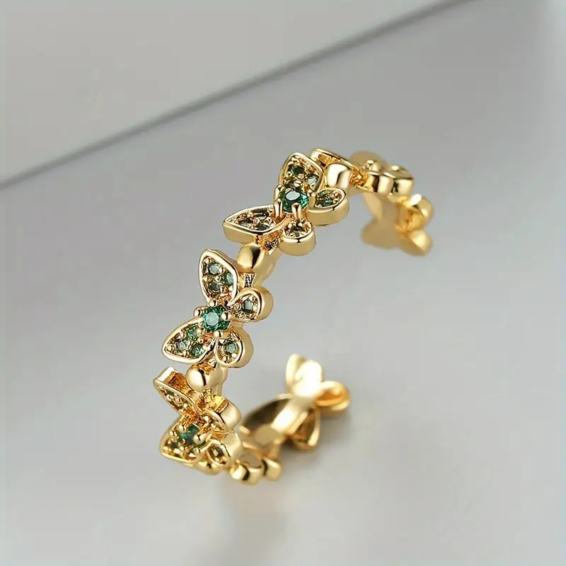 1pc Women'S Trendy Fashionable Individual Butterfly Open Adjustable Ring