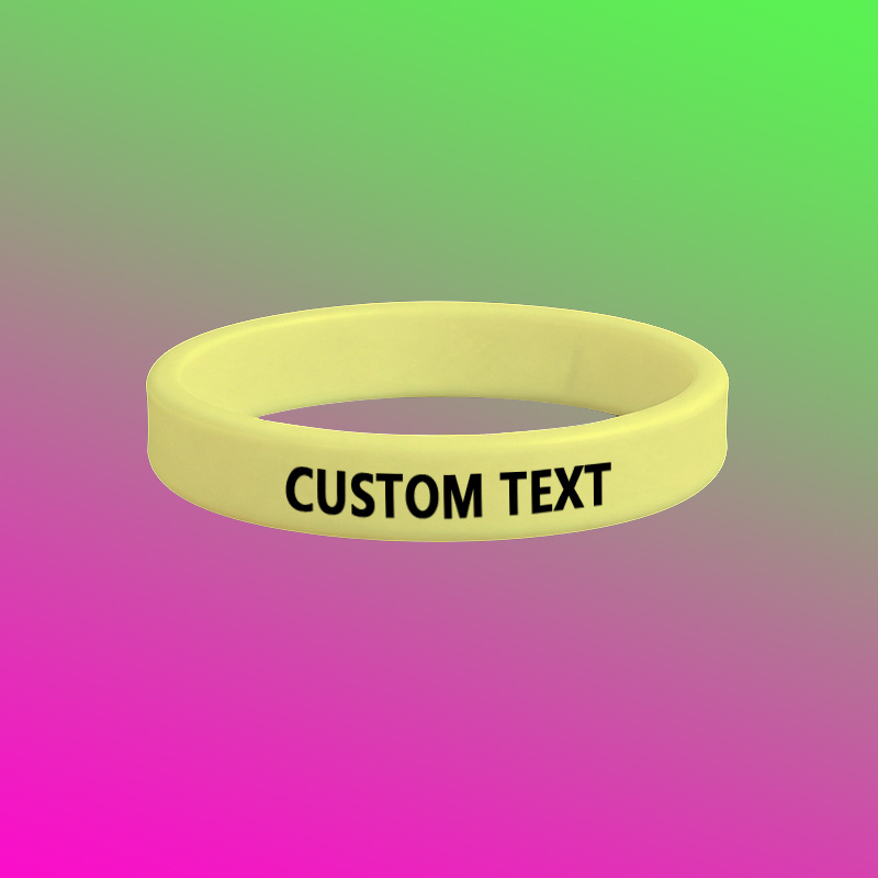 30pcs Custom Glow-In-The-Dark Silicone Bracelets, Gift for Her