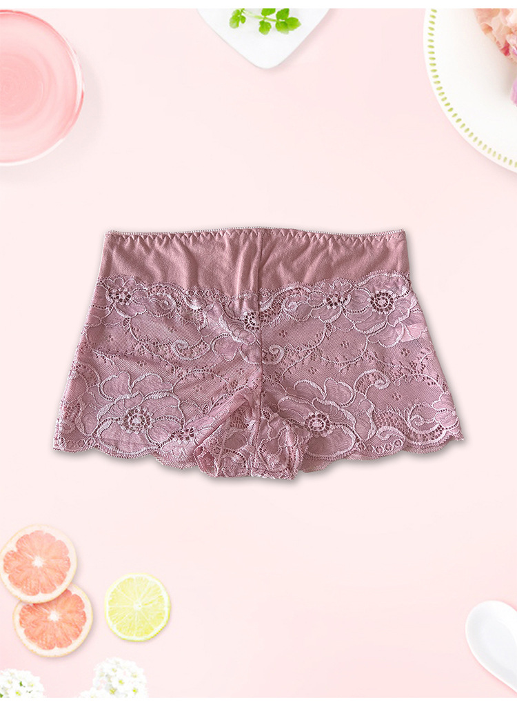 6-Pack New Lace Panties, Lace Boxer Briefs, Women'S Solid Color Panties, Assorted Colors, Breathable And Sweat-Absorbing, Dry And Comfortable Women'S Boxer Briefs, Underwear, Exuding a High-End Feel