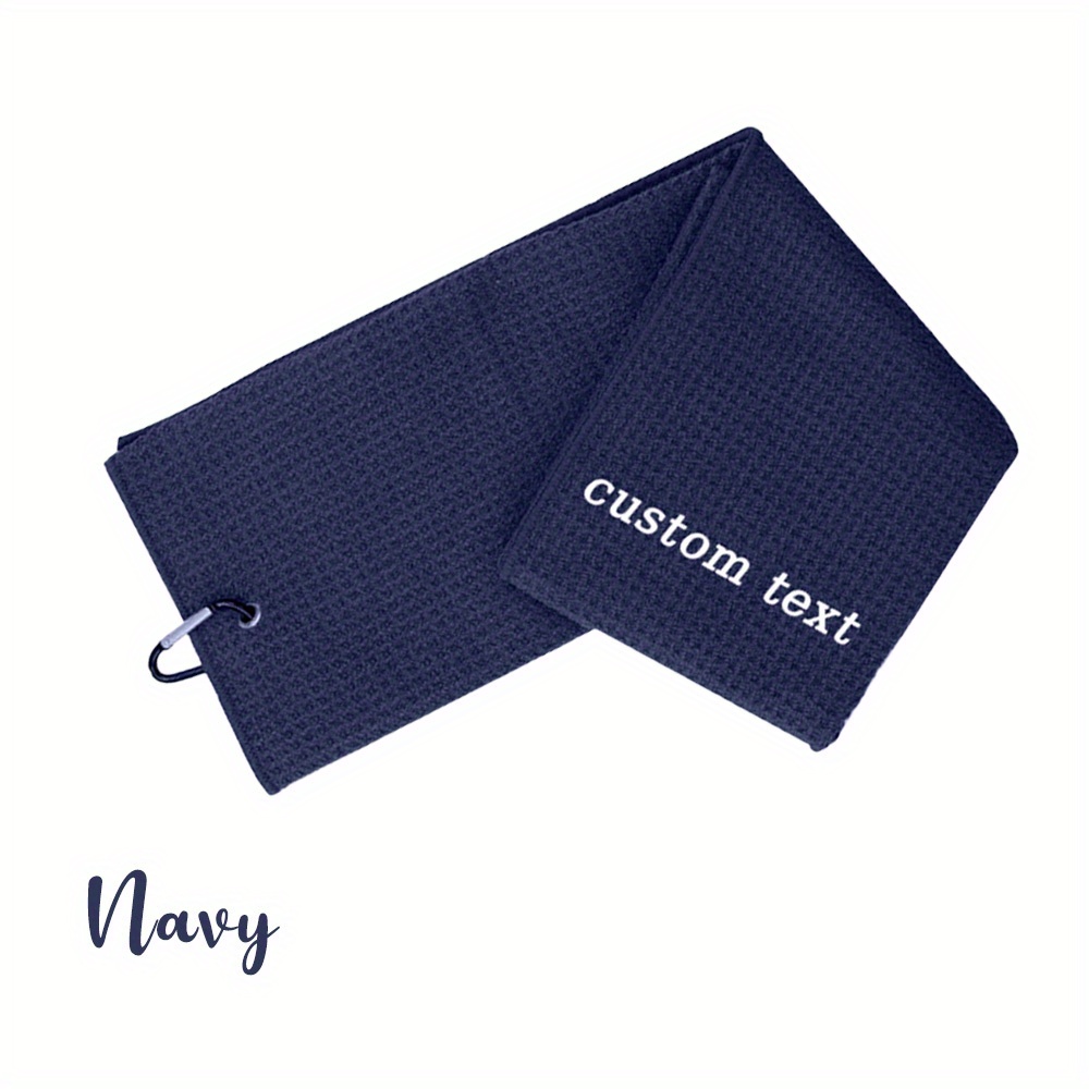 TEMU Personalized Golf Towels With Name/text - Solid Color Suitable For , Lettered Golf Gifts For, Groomsmen, Birthday, Retirement - Orders Welcome
