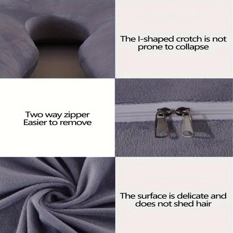1pc Maternity U-Shaped Lumbar Pillow - Thick Support Cushion for the Lower Back, Comfortable Neck Pillow, Island Sea Island Cotton, Machine Washable, Gray, Maternity Cushion, Suitable for 25 Scenarios