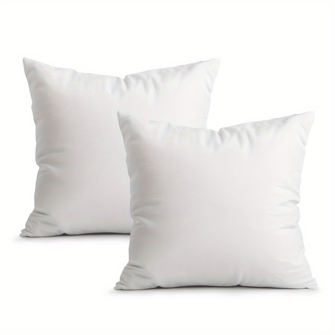 Image of 2pcs White Solid Single-sided Printed Pillowcase Sofa Cover - Pillowcase 45 X 45cm
