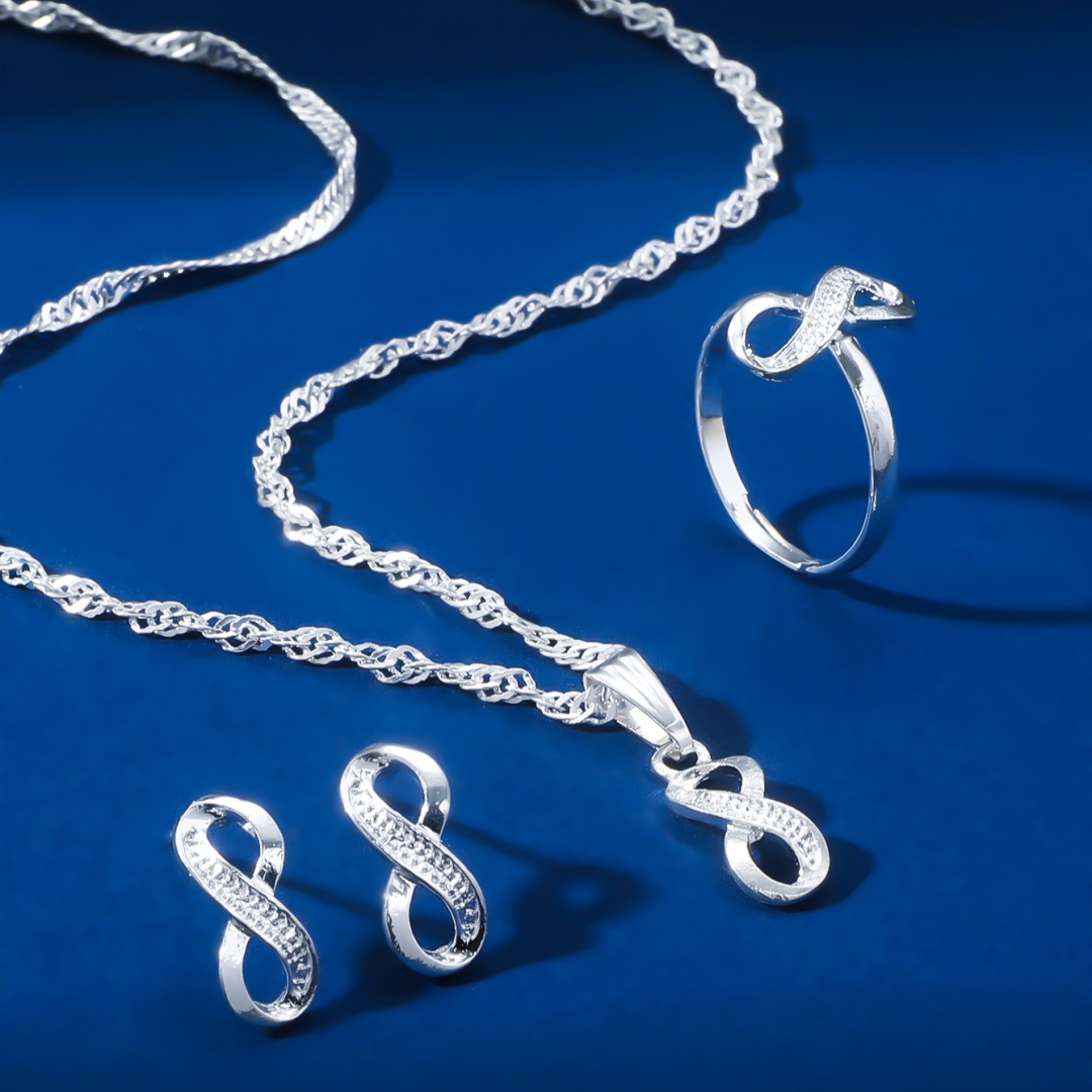TEMU 1 di Orecchini e 1 Collana e 1 Anello da Donna, Design Elegante , Gioielli con , i , Vacanze, Feste, Regalo , Regalo di Compleanno