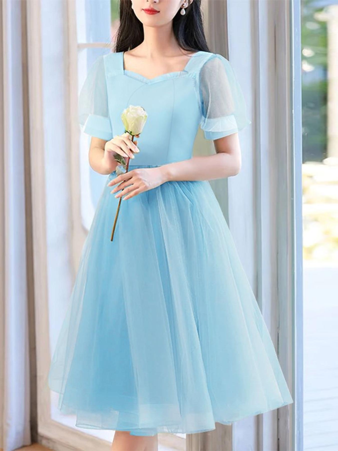 open lace back dress Generic French Floral Mini Dress Korean Chiffon Long Sleeve Dinner Party  Dress Holiday Beach Dress for Women Picture Color, Small at Amazon Women's  Clothing store main image 0