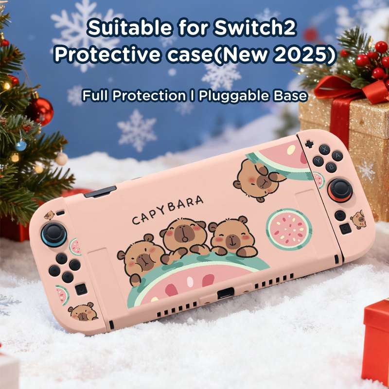 TEMU 1 Étui Compatible pour Switch 2 2025 avec Couverture Détachable et Base - Coque de Ultra-Mince en TPU Souple Compatible pour Switch NS2,