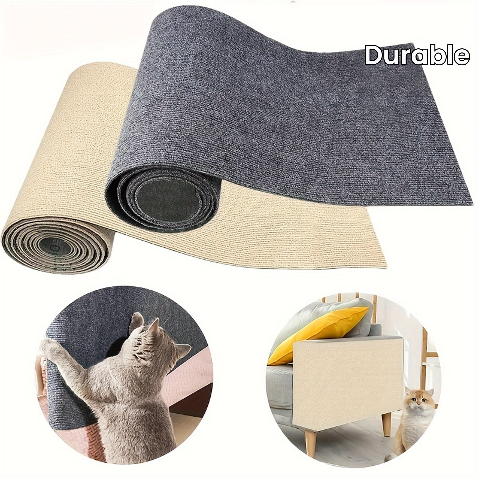 

Self-adhesive Cat Scratching Mat, Polyester Fiber, Ideal For Cats & Kittens, Pet Furniture & Cat Tree Accessory