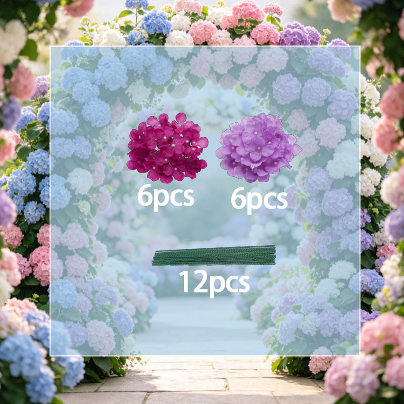 TEMU 24pcs Set (12pcs Flowers And 12pcs Stems) Extra Large Premium Artificial , Rose Red And Purple Mixed Bouquet, Fake Flowers, Suitable For