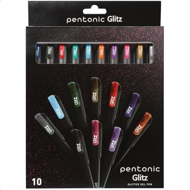 

Glitter Gel Pens 10 Count 10 Assorted Colors 1.0 Mm Medium Point Smooth For Journaling Notetaking And Art Projects 1002365