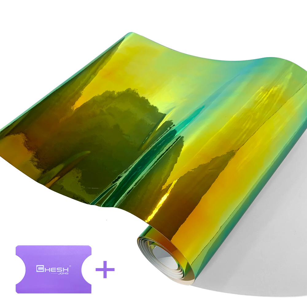 TEMU 1 Roll Diy Rainbow Iridescent Color-shifting Car Wrap Kit With Squeegee Tool - -removable Pvc Vinyl Film Suitable For, Motorcycles,, Atv, Utv -