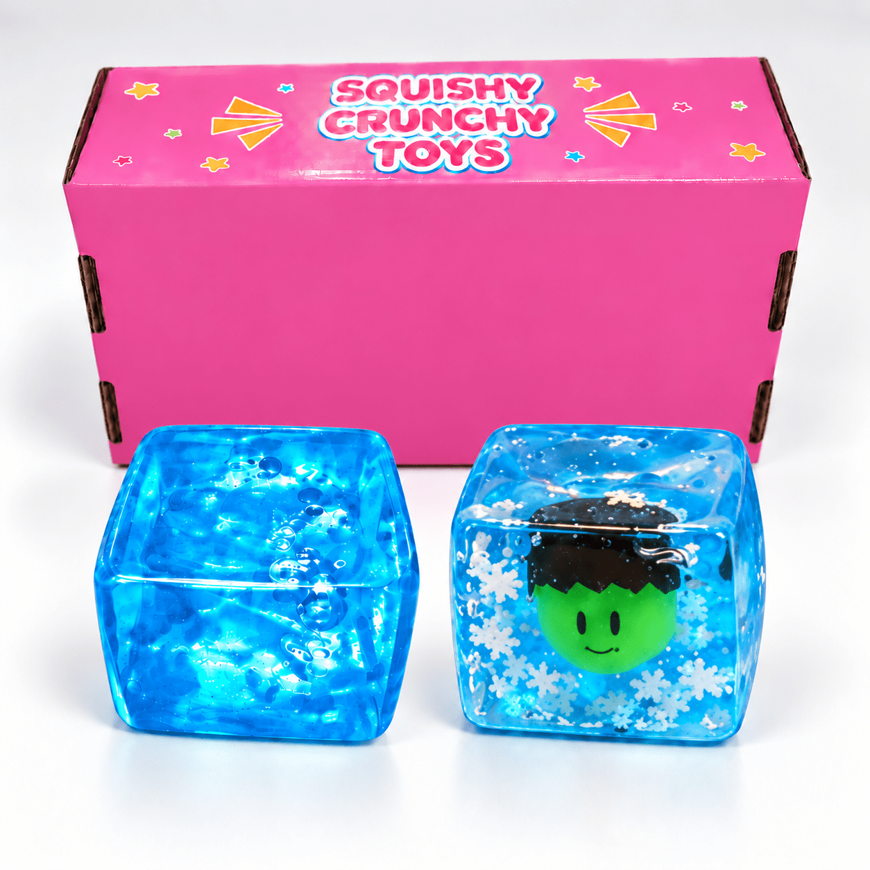 TEMU 2pcs Set (1 'crackle-crust' Slow-rise Squeeze Toy And 1 Protective Cover) Random-color 'crackle-crust' Realistic Stress-relief Ball Featuring A