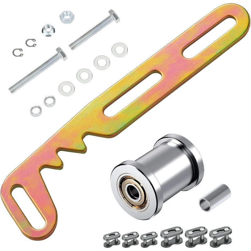 TEMU Mini Bike Chain Tensioner Bracket Kit Compatible With Engine Coleman Minibike Ct200u Ct200u-ex Bt200x Mb200 Monster 80cc 105cc Parts 8mm Chain Roller