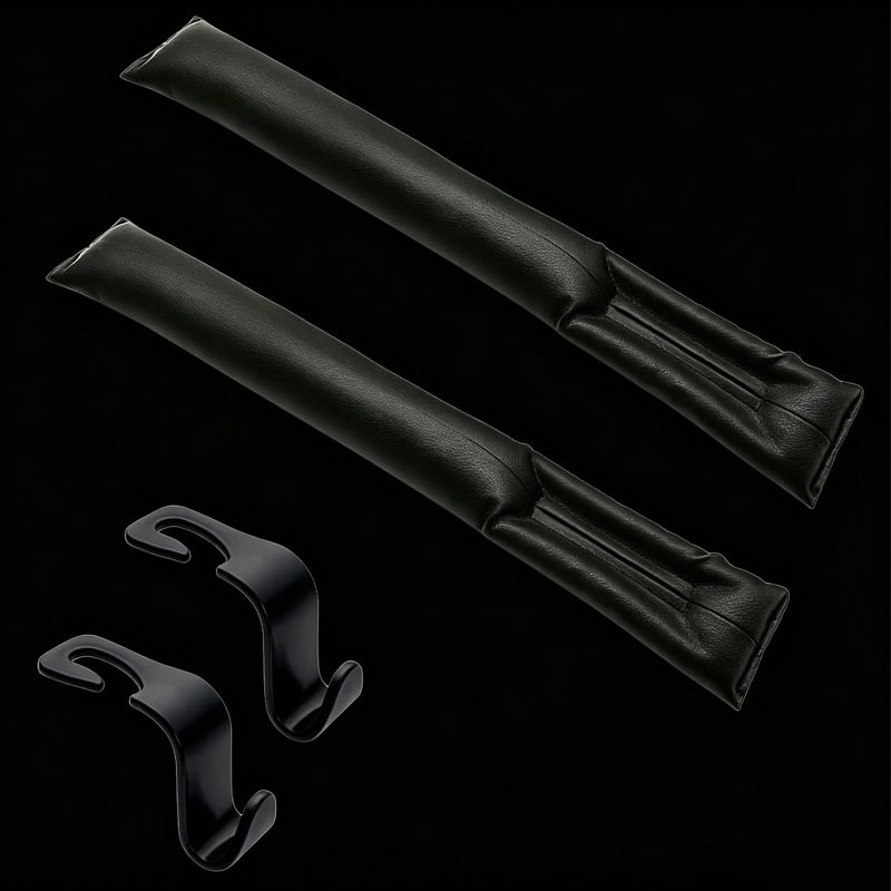 TEMU 4pcs (2pcs Proof Strips And 2pcs Coasters) Car Seat Strips, With Plugs To Prevent Seat Plugs From Falling Off