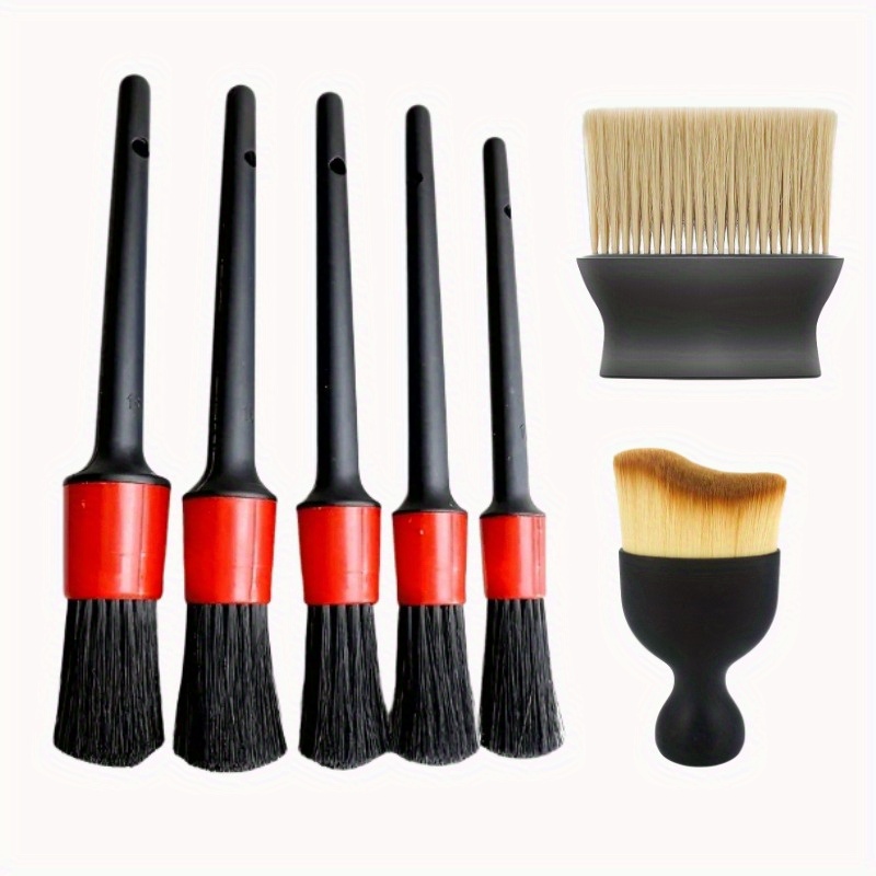 

7pcs Car Detailing Brush Set - Interior & Exterior Cleaning Kit With Crevice, Dust, And Wheel Brushes For Dashboard, Air Vents, And More, Interior | Brush Kit| Brushes, Car Cleaning Accessories