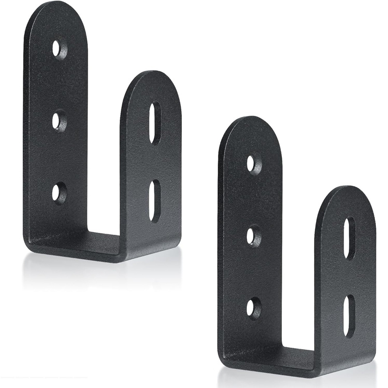 Image of Door Safety Bar, Heavy-duty Door Barrier Bracket Suitable For Lumber, Bracket Steel U-shaped Bracket Suitable For Indoor/outdoor Door Safety (2pcs)
