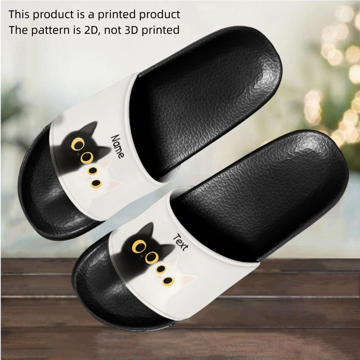 Black Cat Novelty Cat Slippers Slippers For Cat Black Cat Slippers - Main Image
